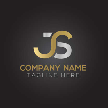 Creative letter JS Logo Design Vector Template. Initial Linked Letter JS Logo Designのイラスト素材