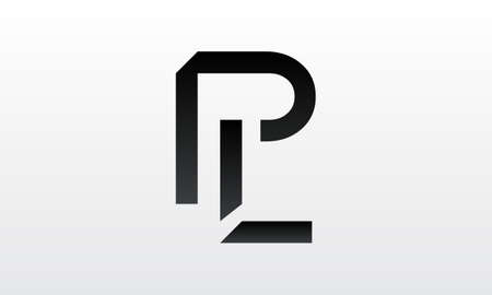 Initial PL Letter Logo With Creative Modern Business Typography Vector Template. Creative Letter PL Logo Vector.のイラスト素材