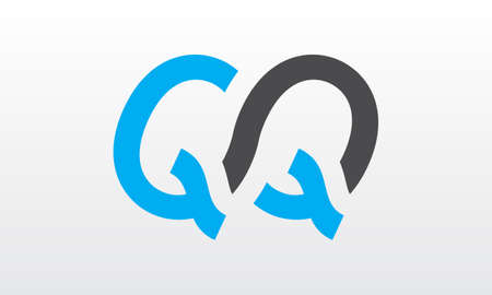 Initial letter QQ logo design with modern business typography vector template. Creative isolated QQ letter logo designのイラスト素材