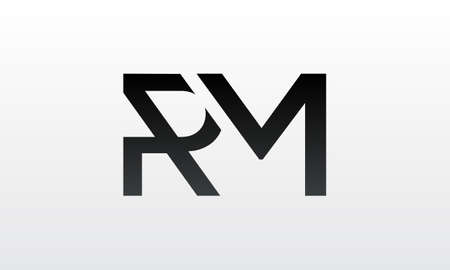 Initial rm letter logo with creative modern business typography vector template. Creative letter rm logo design.のイラスト素材