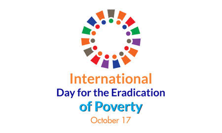 International Day for the Eradication of Poverty October 17 Banner Template Vector Illustration.のイラスト素材