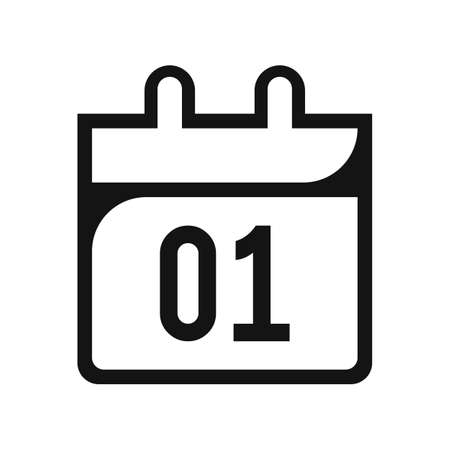 Calendar sign trendy vector icon template. Black isolated calendar icon design.のイラスト素材
