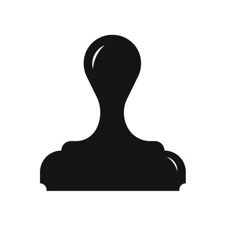 Stamp icon trendy black isolated vector illustration.のイラスト素材