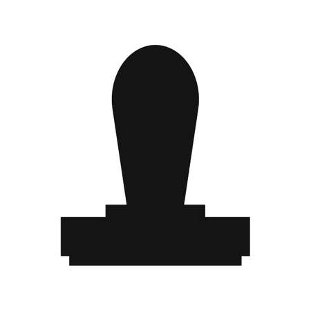 Stamp icon trendy black isolated vector illustration.のイラスト素材