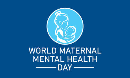 World Maternal Mental Health Day Internationally Celebrated On May 6 in Every Year. Banner, Poster International Awareness Campaign Template.のイラスト素材