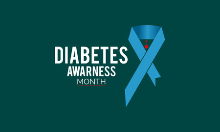 Diabetes Awareness Vector Banner Illustration. Awareness Campaign Vector Background, Banner, Poster, Card Template.のイラスト素材