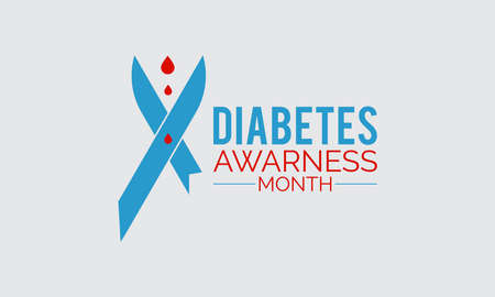 Diabetes Awareness Vector Banner Illustration. Awareness Campaign Vector Background, Banner, Poster, Card Template.のイラスト素材