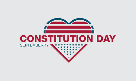 Constitution day federal observance observed on september each year. Banner, poster, card, background design.のイラスト素材