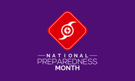 National preparedness month (NPM) vector banner, poster, card, background design. Observed on september each year.のイラスト素材