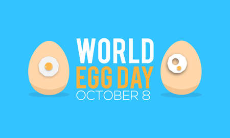 World egg day banner template design with white background.のイラスト素材