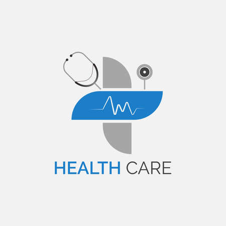 Health care vector logo design template. Medical logo design for clinic, hospital and pharmaceuticals.のイラスト素材