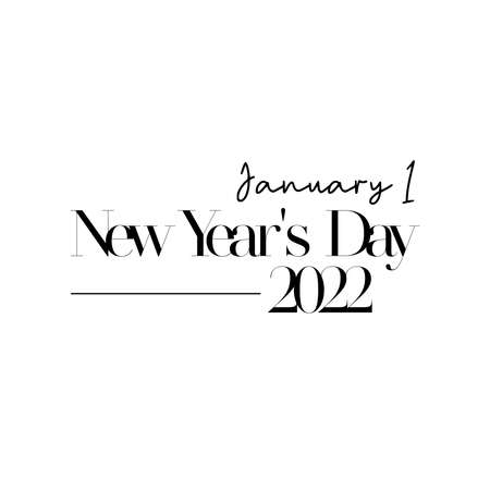 Calligraphic hand lettering design for Happy new year 2022. vector illustration design for banner,...