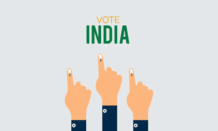 January 25 - National Voters Day. Creative illustration for banner, poster, tshirt, card.のイラスト素材