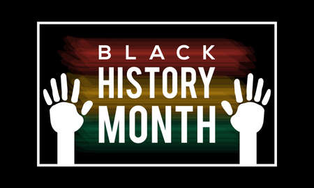 Black History Month in February. Vector template Design for banner, card, poster, background.のイラスト素材