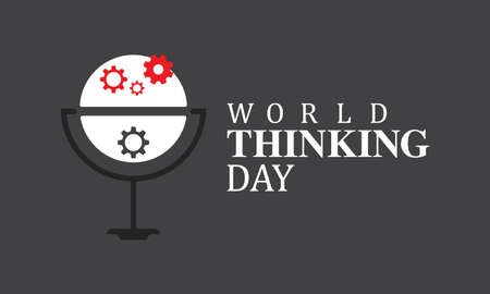 World Thinking Day. Creative concept vector template for banner, card, poster, background.のイラスト素材
