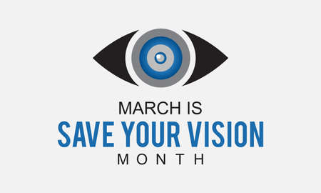 Save your vision month. Right vision vector template for banner, card, poster, background.のイラスト素材
