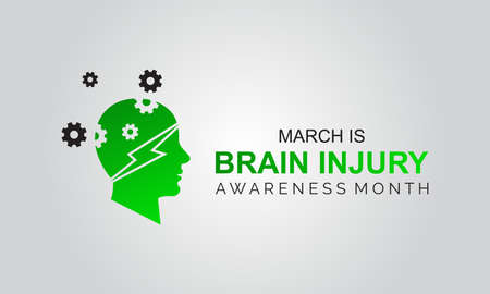 Brain Injury Awareness Month. Health awareness vector template for banner, card, poster, background.