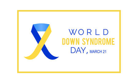 World Down Syndrome Day. Health awareness vector template for banner, card, poster, background.のイラスト素材