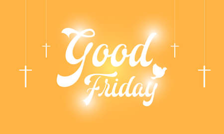 Good Friday. Christian holiday template for banner, card, poster, background.のイラスト素材