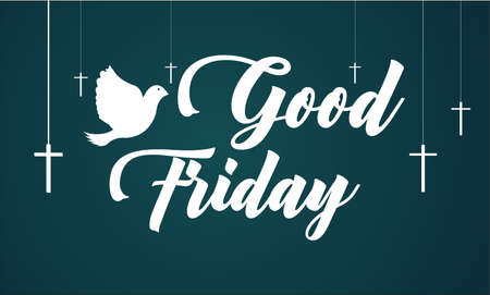 Good Friday. Christian holiday template for banner, card, poster, background.のイラスト素材