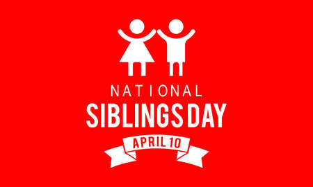 Siblings Day. Siblings love template for banner, card, poster, background.のイラスト素材
