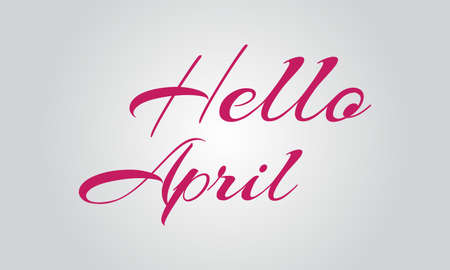 Hello April. Spring season template for banner, card, poster, background.のイラスト素材