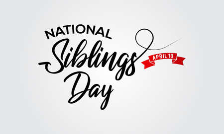 Siblings Day. Siblings love template for banner, card, poster, background.のイラスト素材