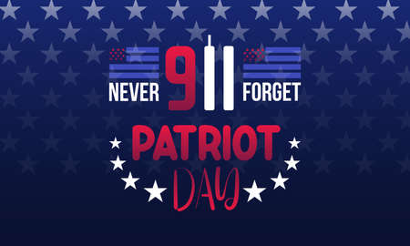 Patriot Day. Memory of September 11 9/11 USA. Vector template for banner, card, poster, background.