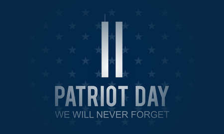 Patriot Day. Memory of September 11 9/11 USA. Vector template for banner, card, poster, background.のイラスト素材