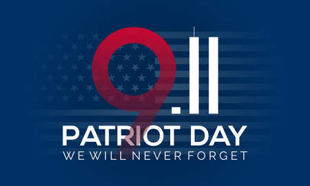 Patriot Day. Memory of September 11 9/11 USA. Vector template for banner, card, poster, background.