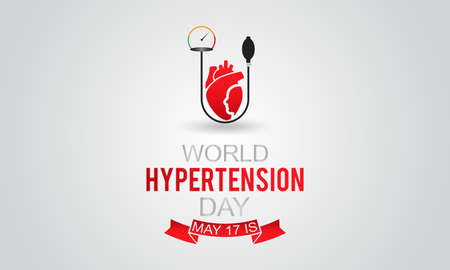 World Hypertension Day. Health raise awareness concept for banner, poster, card and background design.のイラスト素材