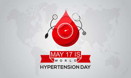 World Hypertension Day. Health raise awareness concept for banner, poster, card and background design.のイラスト素材