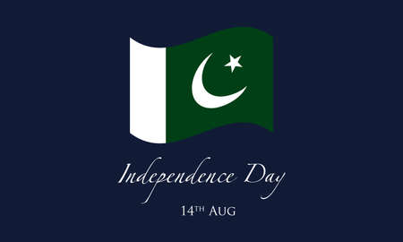 independence Day 14th August. Pakistan Patriotism holiday template for banner, card, poster,...