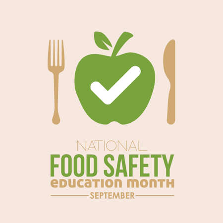 Vector illustration design concept of national food safety education month observed on every september.のイラスト素材