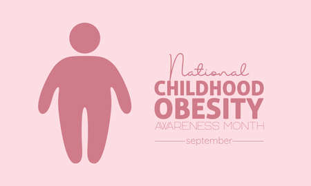 Vector illustration design concept of national childhood obesity awareness month observed on every september.のイラスト素材