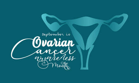 Vector illustration design concept of ovarian cancer awareness month observed on every september.のイラスト素材
