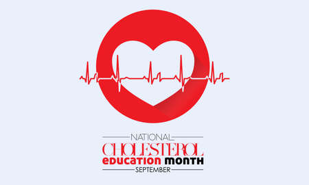Vector illustration design concept of national cholesterol education month observed on every september.のイラスト素材