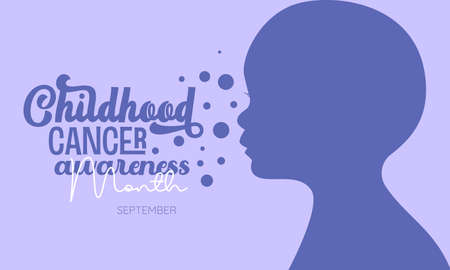 Vector illustration design concept of national childhood cancer awareness month observed on every...