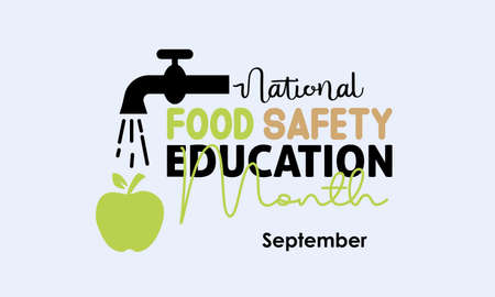Vector illustration design concept of national food safety education month observed on every september.のイラスト素材