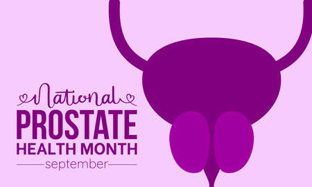 Vector illustration design concept of national prostate health month observed on every September.