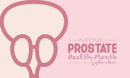Vector illustration design concept of national prostate health month observed on every September.