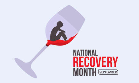 Vector illustration design concept of national recovery month observed on every september.のイラスト素材