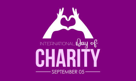 Vector illustration design concept of international day of charity observed on every september.のイラスト素材