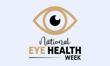 Vector illustration design concept of National eye health week observed on every september.のイラスト素材