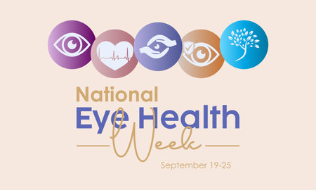 Vector illustration design concept of National eye health week observed on every september.のイラスト素材