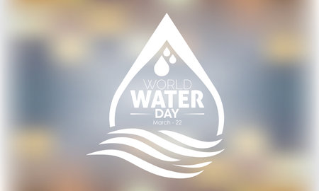 Importance of fresh water for save life save earth concept banner template. World Water Day concept of March 22のイラスト素材