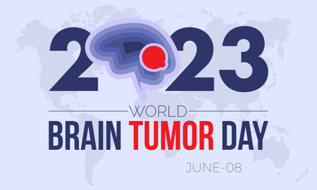 2023 Concept World Brain Tumor Day vector illustration awareness banner templateのイラスト素材