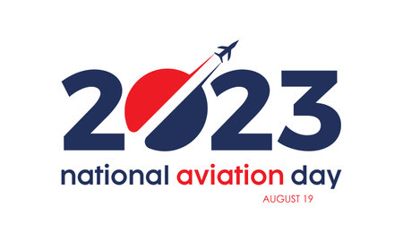 2023 Concept National Aviation Day vector design illustration. Air aviation concept for space, flight or military patriotismのイラスト素材