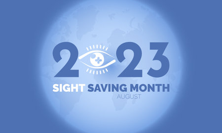 2023 Concept Sight Saving month vector design illustration. Medical prevention concept for eyesight,...