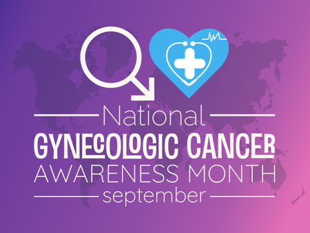 National Gynecologic Cancer Awareness Month Advocates for Awareness, Early Detection, and Support. Women's Health vector illustration banner template.のイラスト素材